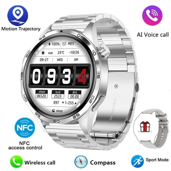 GT5 PRO Smart Watch Men Watch 5 Pro AMOLED HD Screen Bluetooth Call GPS Trajectory NFC Heart Rate Compass SmartWatches 2024 New – Image 13