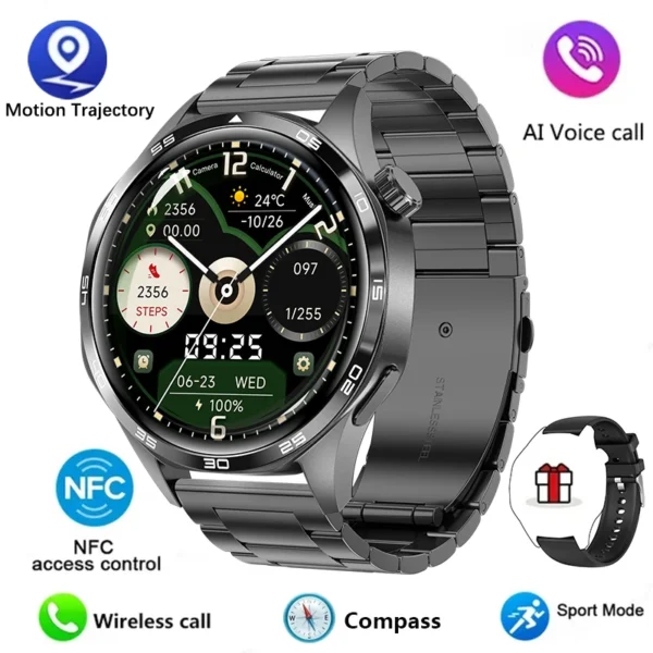 GT5 PRO Smart Watch Men Watch 5 Pro AMOLED HD Screen Bluetooth Call GPS Trajectory NFC Heart Rate Compass SmartWatches 2024 New – Image 10