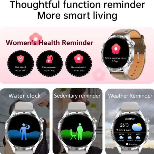 GT5 PRO Smart Watch Men Watch 5 Pro AMOLED HD Screen Bluetooth Call GPS Trajectory NFC Heart Rate Compass SmartWatches 2024 New – Image 5