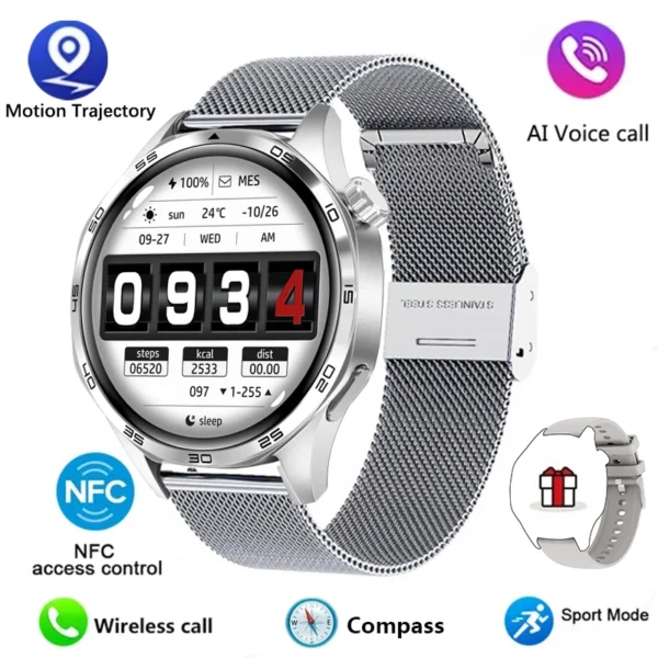 GT5 PRO Smart Watch Men Watch 5 Pro AMOLED HD Screen Bluetooth Call GPS Trajectory NFC Heart Rate Compass SmartWatches 2024 New – Image 11