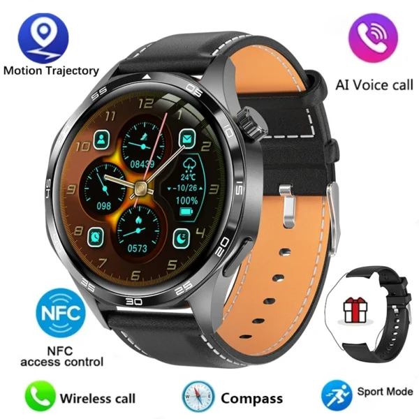 GT5 PRO Smart Watch Men Watch 5 Pro AMOLED HD Screen Bluetooth Call GPS Trajectory NFC Heart Rate Compass SmartWatches 2024 New – Image 7