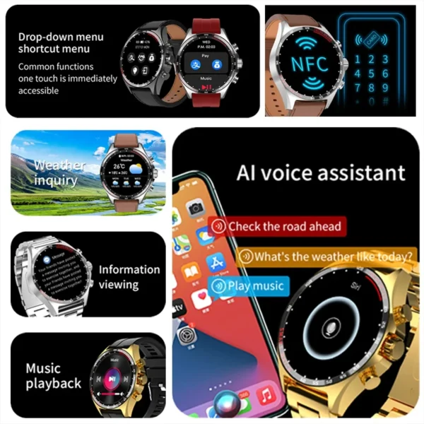 Montre Connectée Homme | Appels, Fitness, Santé – Image 2