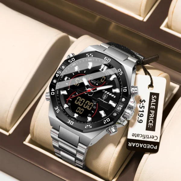 PROMO!! Montre Homme Digitale | Étanche, LED, Multifonction – Image 8