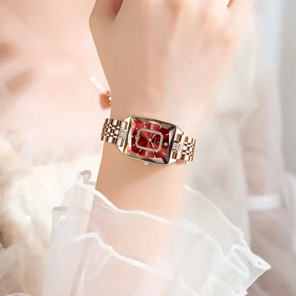 Montre chic Femme Rectangulaire DE LUXE | Étanche, Élégante – Image 6