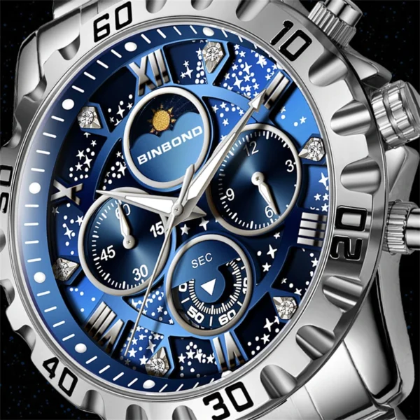 Montre Homme Chronographe Galaxy Étanche Quartz – Image 2