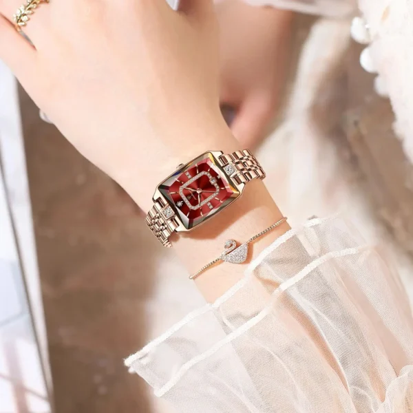 Montre chic Femme Rectangulaire DE LUXE | Étanche, Élégante – Image 5