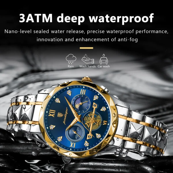 Montre Homme Sport Quartz Étanche Chronographe – Image 2