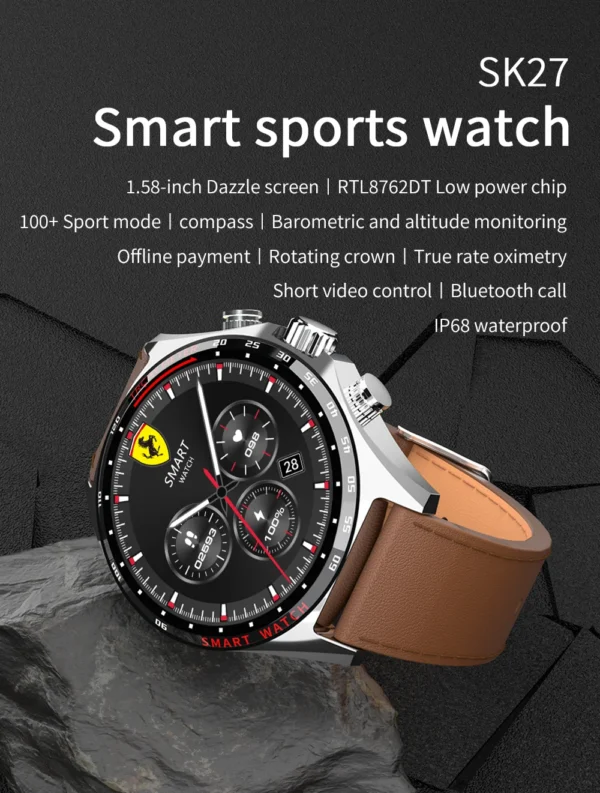 Montre Connectée Homme | Appels, Fitness, Santé – Image 13