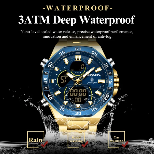 PROMO!! Montre Homme Digitale | Étanche, LED, Multifonction – Image 3