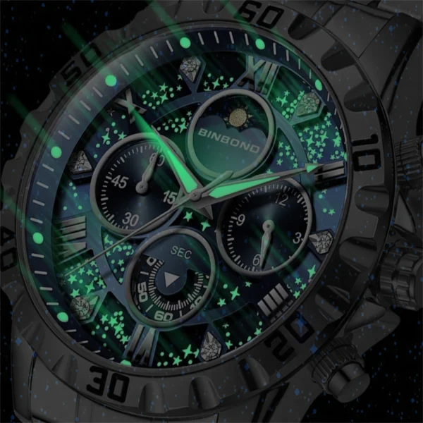 Montre Homme Chronographe Galaxy Étanche Quartz – Image 5
