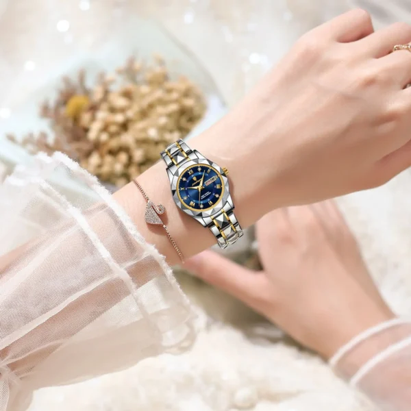 Montre de Luxe Femme Quartz Acier Inox | Étanche, Élégante – Image 5