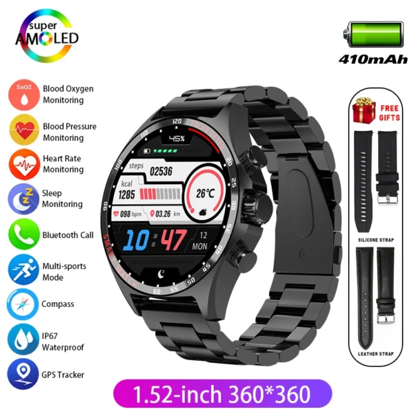 Montre Connectée Homme | Appels, Fitness, Santé – Image 12