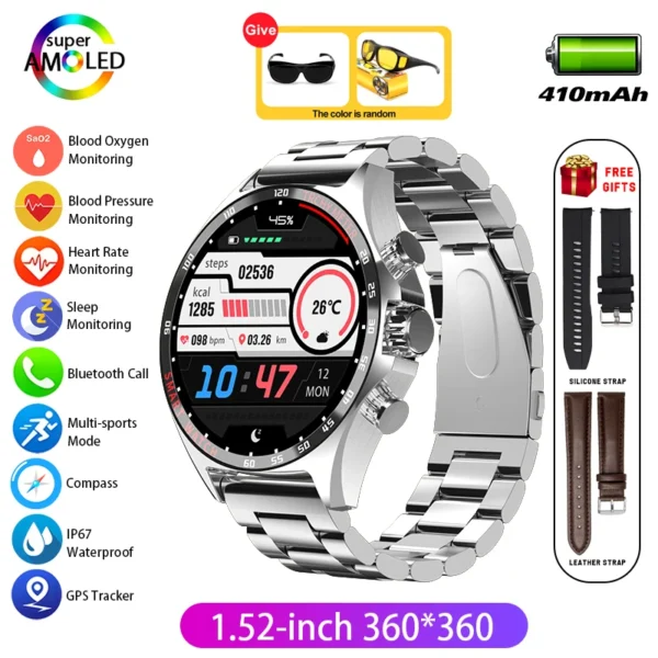 Montre Connectée Homme | Appels, Fitness, Santé – Image 8