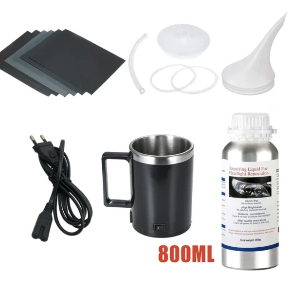 Kit Rénovation Phares Voiture 800ML | Polissage & Réparation – Image 7