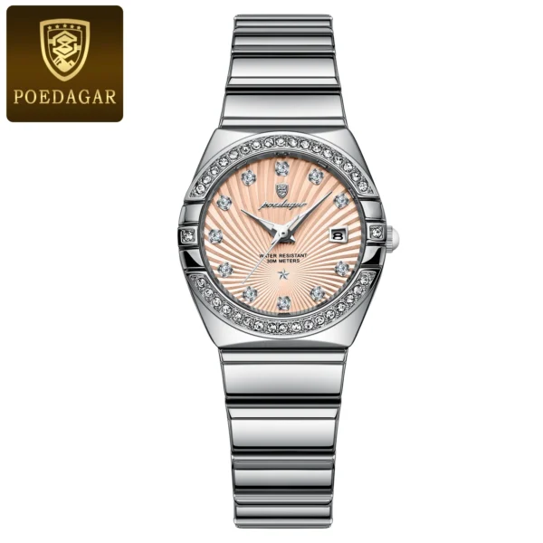 Montre De Luxe Femme | Rose, Étanche, Élégante – Image 10